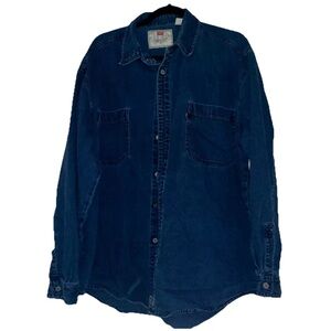 Vintage Levi's Dark Wash Button Up size m XL